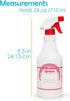 Spray Bottles, Heavy Duty Empty Sprayer Bottle, 24oz, 3 Pack for Water, Alcohol, Bleach, All Purpose Cleaner
