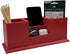 UnionBasic Desk Organizer, Desktop Caddy, Leather Multi-compartment Pen Holder, Office Stationery Organizer, Red