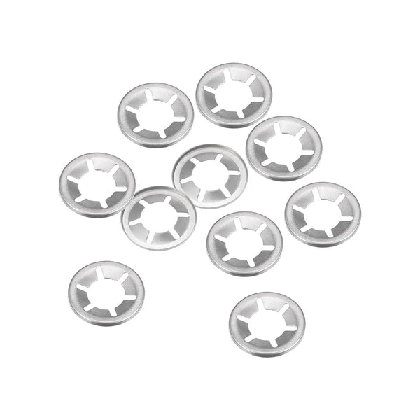 uxcell M16 Internal Tooth Washers, 10pcs Push-On Locking Speed Clip, 304 Stainless Steel
