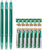 Pilot FriXion Ball Slim 038 Retractable Erasable Gel Ink Pen, Extra Fine Point 0.38mm, Green Ink (3 Pens & 6 Refills)
