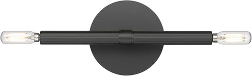 ML Lighting 25702-MB Skyva 5.75" High 2-Light Wall Sconce - Matte Black