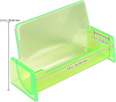 Beauticom Business Card Holder Organizer Stand Display, Green, 1 Piece for Offices, Salons, Receptionist