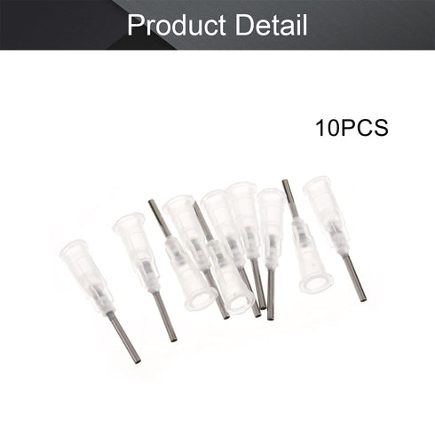 Utoolmart Industrial Dispensing Needle, 10pcs 17G Blunt Tip Syringe Needles with Luer Lock for Refilling E-Liquid