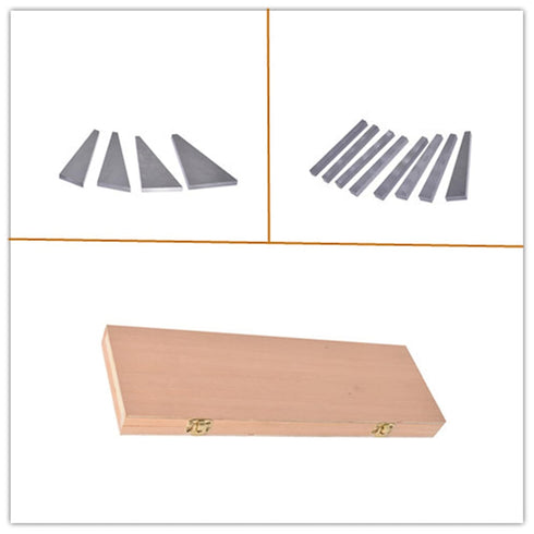 kimllier 12Pcs Precision Steel Angle Gauge Block Set, 1/4 to 30 Degree with Box
