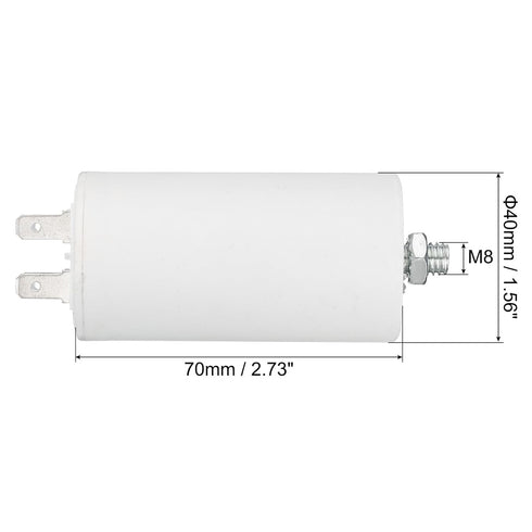 PATIKIL 16uf CBB60 Run Capacitor,AC 250V 4 Pins 50/60Hz Cylinder Bottom with M8 Screw for Washing Machine,Cleaning Machine Pump Motor Star