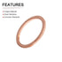 5 Pack 22mmx27mmx1.5mm Flat Copper Sealing Washers, Good for Industrial Machinery M22 Screws, Copper Flat Ring Gaskets