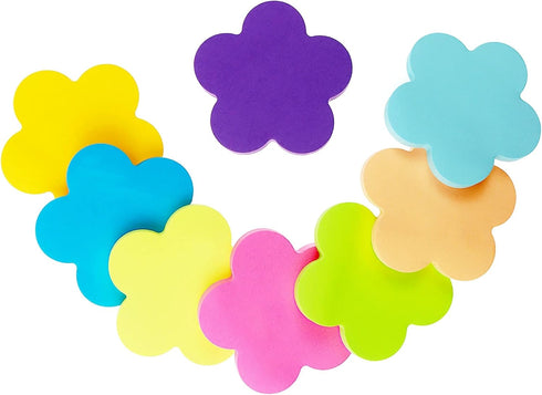 Sticky Notes, 560 Sheets 3 × 3 Inches, Plum Blossom Shape Self-Sticky Notes Pad, Bright Colors for Home Office