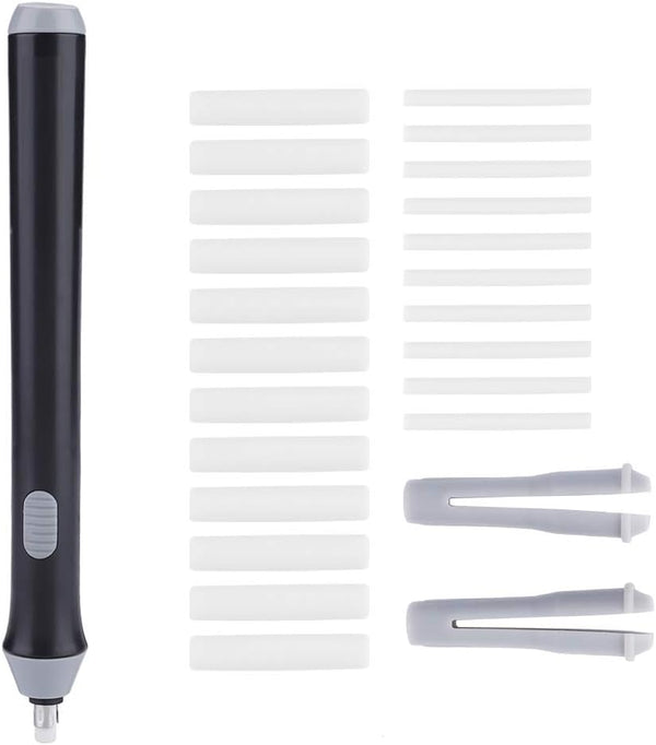 Zerodis Electric Automatic Pencil Eraser - Rechargeable Eraser for Drawing, Artist Tool, Black