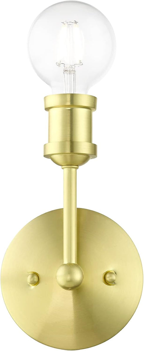 14429-12 1 Livex Lighting Lansdale Light ADA Vanity Sconce, Satin Brass