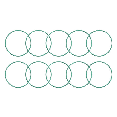 uxcell Fluorine Rubber O-Rings, 29mm OD 27mm ID 1mm Width FKM Seal Gasket for Machinery Plumbing, Green, 10 Pack