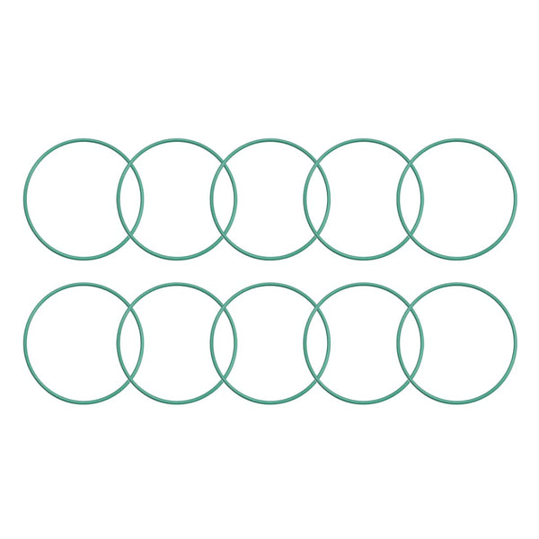 uxcell Fluorine Rubber O-Rings, 29mm OD 27mm ID 1mm Width FKM Seal Gasket for Machinery Plumbing, Green, 10 Pack