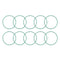 uxcell Fluorine Rubber O-Rings, 29mm OD 27mm ID 1mm Width FKM Seal Gasket for Machinery Plumbing, Green, 10 Pack