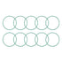 uxcell Fluorine Rubber O-Rings, 29mm OD 27mm ID 1mm Width FKM Seal Gasket for Machinery Plumbing, Green, 10 Pack
