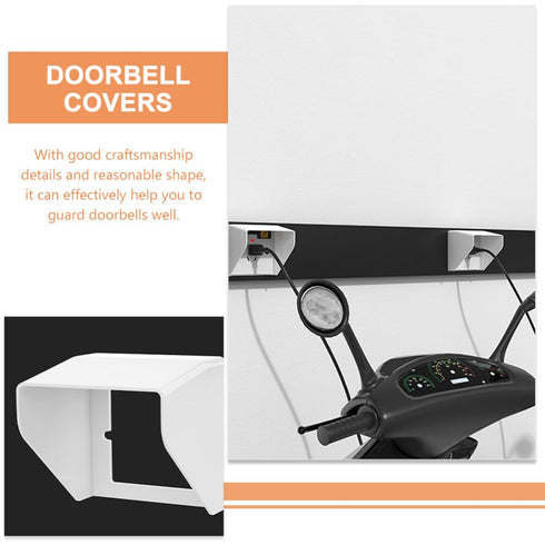 GANAZONO 4pcs Weatherproof Electrical Outlet Box Cover, Universal Outdoor Doorbell Rain Covers Oblique Doorbell
