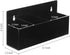 MyGift Black Acrylic Modern Dry Erase Marker Holder, Wall Mounted Office Supplies Storage Rack with 3 Compartments