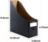 Foldable Desk File Holder Organizer Sturdy Cardboard Magazine Storage Box Document Rack with Blank Label Stickers for Home School Office (5, Matte Black) by Fiyerna