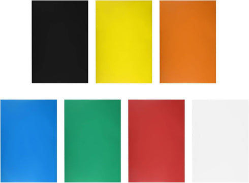 Dry Erase Magnetic Sheet, Reusable Magnet Labels, 11.7 Inch x 8 Inch, Colorful, 7 Pack for Whiteboard and Refrigerator