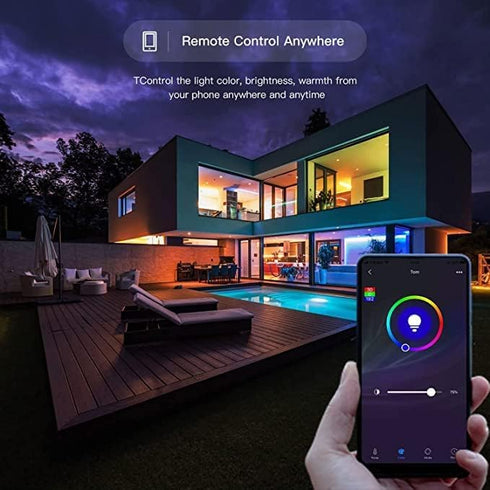 ngnsky E14 Bulbs, 2Pack Tuya Bluetooth Smart RGBCW Candle LED Light Music Sync Color Changing, App Control