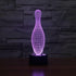 BVAZTVP 3D Light,7 Bowling LED Table Desk Lamp,Optical Illusion Night Colors Change with USB Charge Touch Control