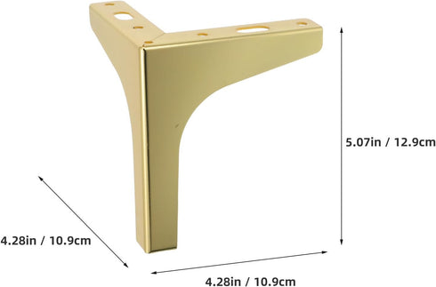 ELEOUTI 13cm 2pcs Metal Triangle Furniture Legs Stable Metal Couch Feet for Coffee Table Tv Stand Bedside Cabinet