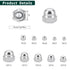 #8-32 Acorn Hex Cap Dome Head Nuts, 304 Stainless Steel 18-8, 50 PCS