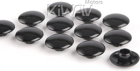 KiWAV Motorcycle Round Bolt Cap Screw Cover Plug, Black for 6mm Thread Allen Head Bolts