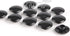 KiWAV Motorcycle Round Bolt Cap Screw Cover Plug, Black for 6mm Thread Allen Head Bolts