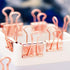 Binder Clips Paper Clips Push Pins Sets with Box for Office, School and Home Supplies (Rose Gold)