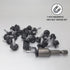 (Pack of 25) Metal Roofing Screws 3/16"" x 3/4"" (4.8 x 19 mm) Self-Drilling Screws with EPDM Washers, Anthracite Grey