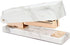White Marble Heavy Duty Stapler, Desktop Stapler with Gold Tone, Non-slip Base for Office Supplies