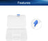 Yinpecly Component Storage Box, 143x100x30mm Plastic Organizer Container with 5 Grids for Electronic Components, Clear