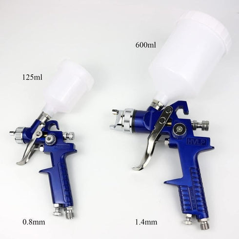 LSLANSOON 1 0.8mm 1 1.4mm Nozzle Set HVLP Gravity Feed Paint Sprayer Tool Kit, Includes x & x Spray Guns, Pneumatic