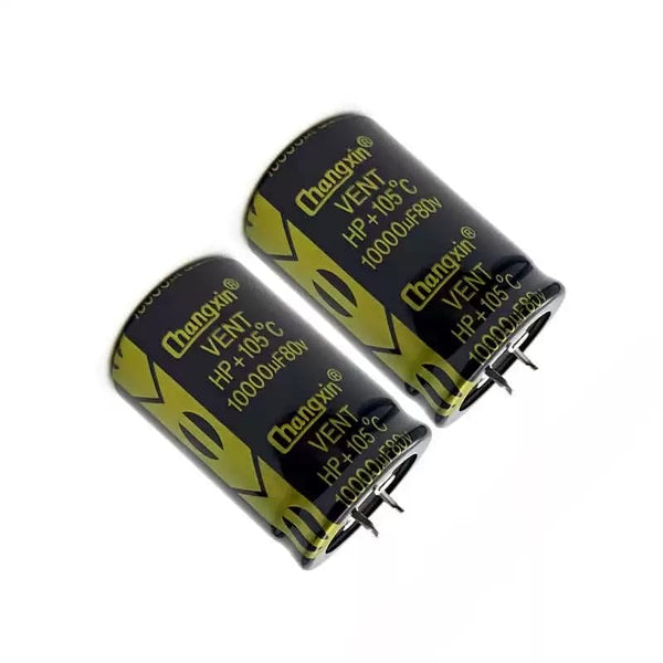 Laimiaoxian 80V 10000UF 2 Pieces 2-pin soldered snap-in Audio Amplifier Aluminum electrolytic capacitors