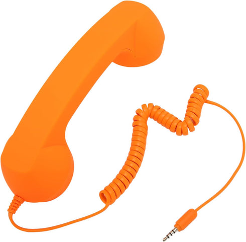 Retro 3.5mm Telephone Handset for Cellphone, Radiation Proof Old Telephone Headset, Handheld Receiver for Cell Phone