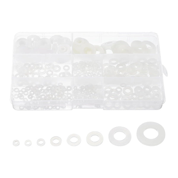 uxcell 520pcs Rubber Flat Washer Gasket Assortment, M2.5-M8, 8 Sizes for Faucet or Plumbing