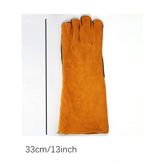 Yellow Leather Welding Gloves, 33cm/13inch