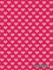 Pink Hearts Pattern Notebook: Blank Unlined / Non-ruled, 100 Pages, Letter Size 8.5 x 11 Inches - 313