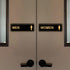 Standard Men Women Restroom Sign - Large Brushed Gold - 1 Set (2 pcs)