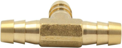 Legines 1/8" Brass Barbed T Fitting, 1/8 x 1/8 x 1/8 inch Hose Barb Tee, 2 pcs