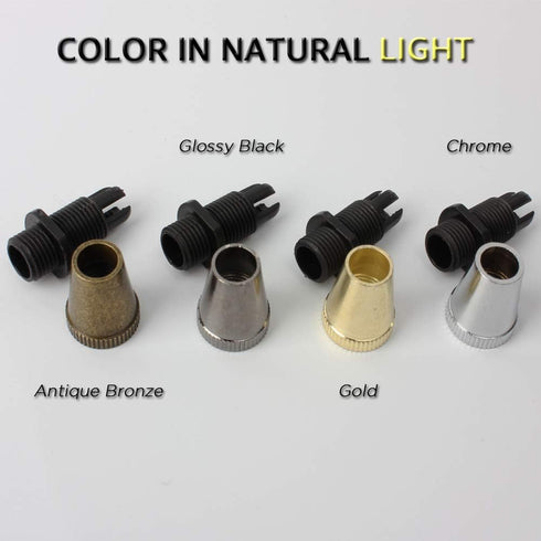 20 Retro Metal Pcs Strain Relief Cord Connector Pendant Lighting Cord,PRUNLLA Aluminum Threaded Cord Grip Wire Clamp
