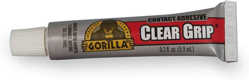 Gorilla Clear Grip Waterproof Contact Adhesive Minis, Four .2 Ounce Tubes, Clear, Pack of 1