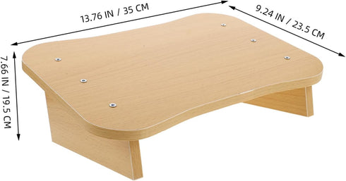 Baluue Wooden Footrest Stool Compact Non-Slip Design for Under Desk Use Portable Step Stool for Bathroom and Office