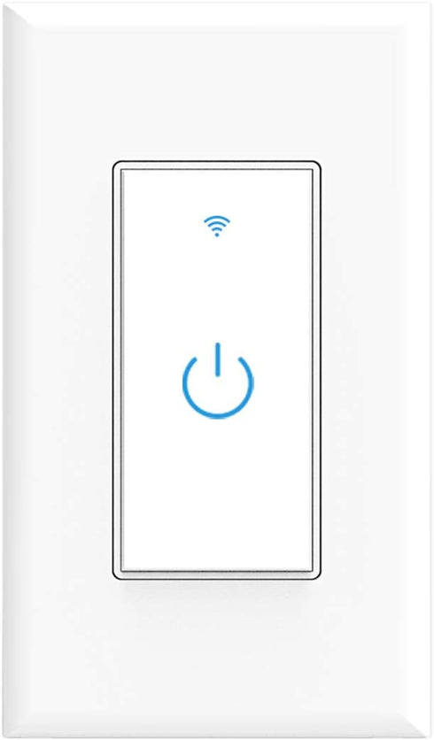 Smart Light Switch, WiFi Touch Wall Switch 1 Gang, Compatible with Alexa Google Home