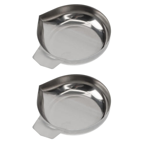 DOITOOL 2Pcs Stainless Steel Weighing Boats, Lab Dish Container for Measuring Mixing Powders and Liquids