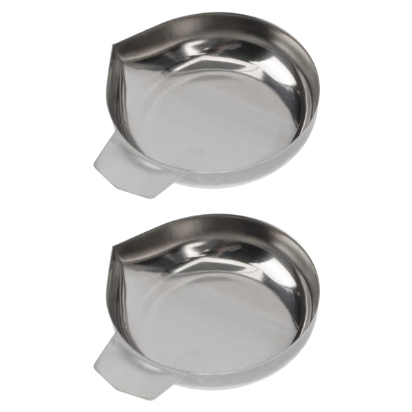 DOITOOL 2Pcs Stainless Steel Weighing Boats, Lab Dish Container for Measuring Mixing Powders and Liquids