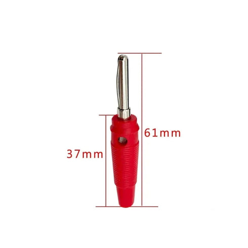 Qingdinu 40 4mm Pcs Banana Plugs, Connector, Red and Black Dual-Color, High Current, Insulated Sheath, Stackable, Screw