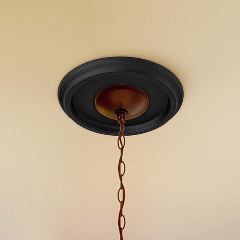 EIFHYT 2 Pack 10" 4" 1" 7-1/4") Molded PU Ceiling Medallion for Light Fixtures and Pendants, OD x ID x P (Fits Canopies