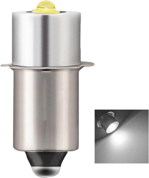 Juroicessry 1Pc P13.5S Mag Light Silver LED Bulb 3-6 C&D Cells Torch Flashlight