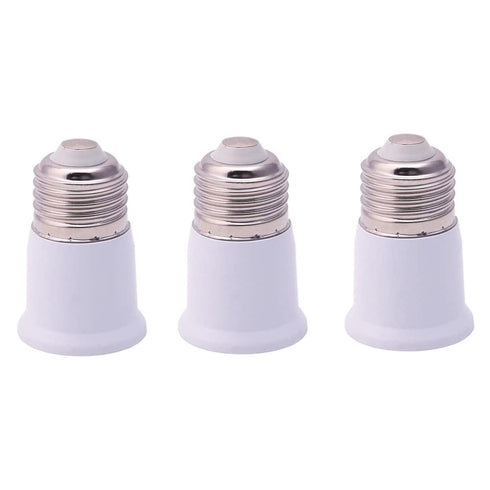 E26 Socket Extender, 2.56 inch E26 to E26 Standard Medium Base Extension Socket Adapter, 3 Pack Lamp Holder