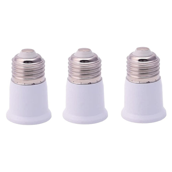 E26 Socket Extender, 2.56 inch E26 to E26 Standard Medium Base Extension Socket Adapter, 3 Pack Lamp Holder